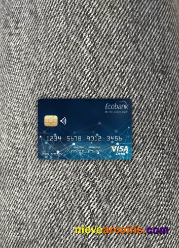Central African Republic Ecobank  bank visa card photolook